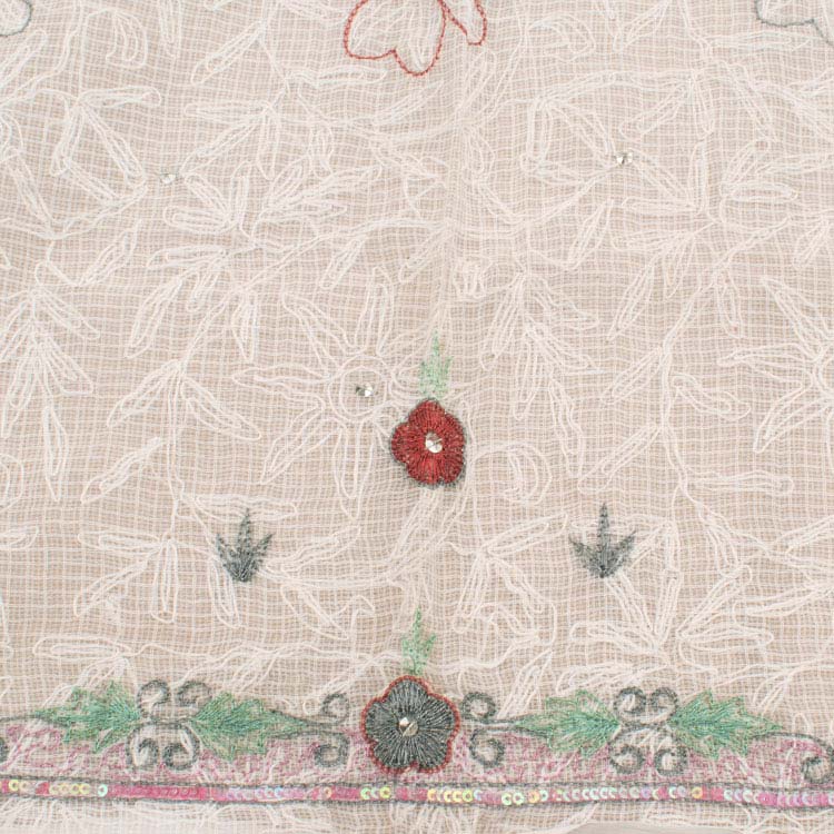 Chikankari Embroidered Kota Cotton Kurta Material 10039906