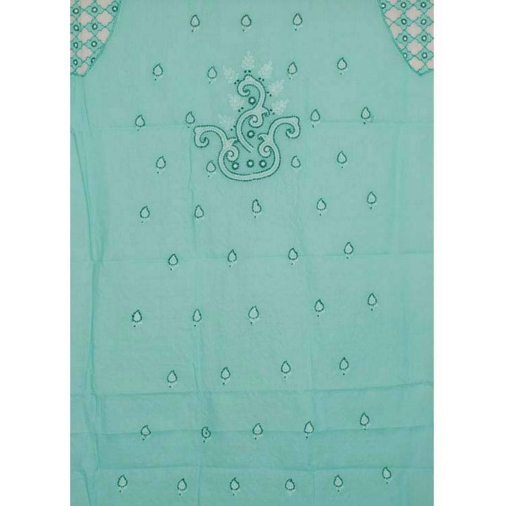 Chikankari Embroidered Cotton Salwar Suit Material 10039923