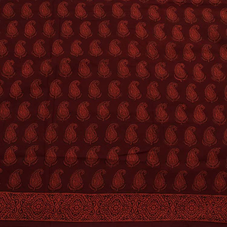 Bagh Printed Mulmul Cotton Saree 10039157