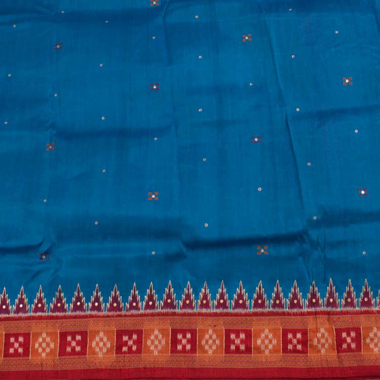 Handloom Embroidered Khandua Ikat Silk Saree 10039182
