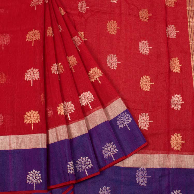 Handloom Chanderi Silk Cotton Saree 10039940