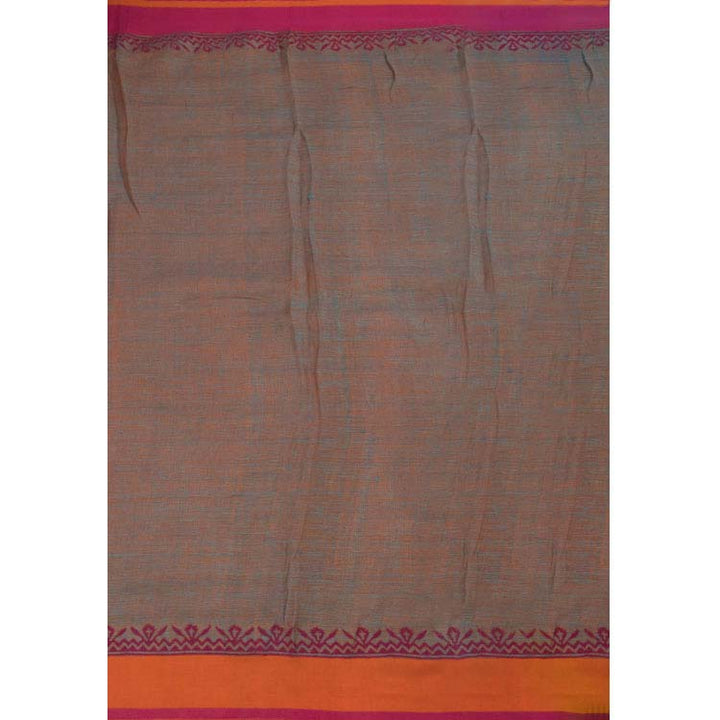 Hand Block Printed Linen Saree 10039982