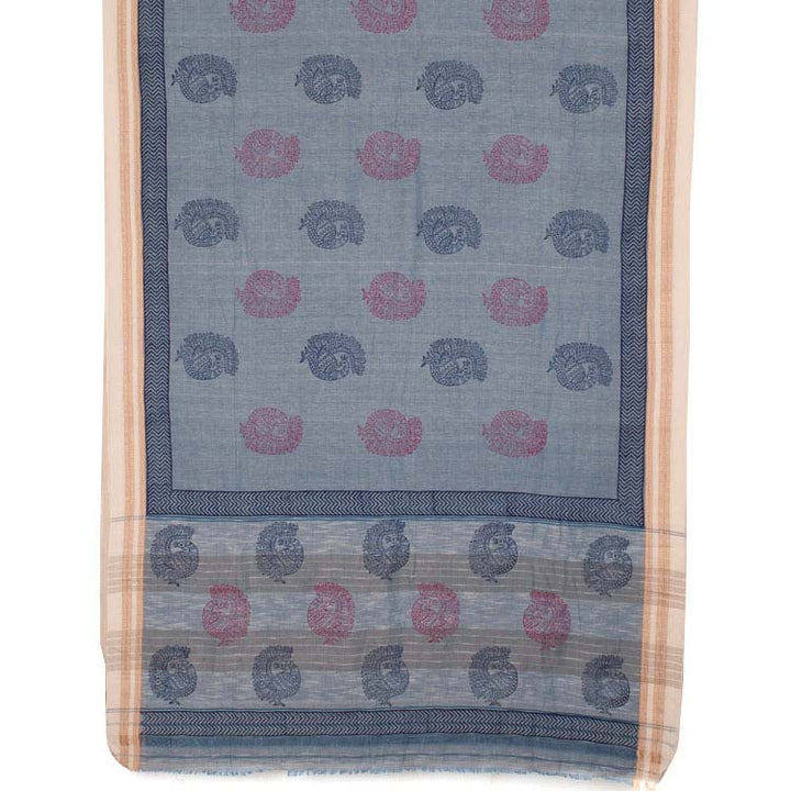 Hand Block Printed Linen Saree 10039989