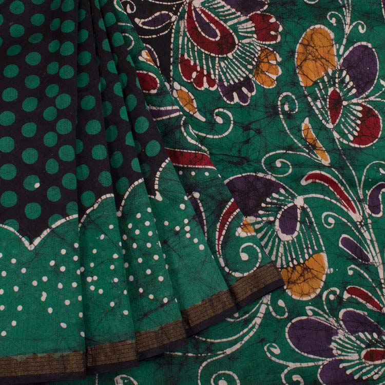 Batik Printed,Printed Silk Cotton Saree 10044682