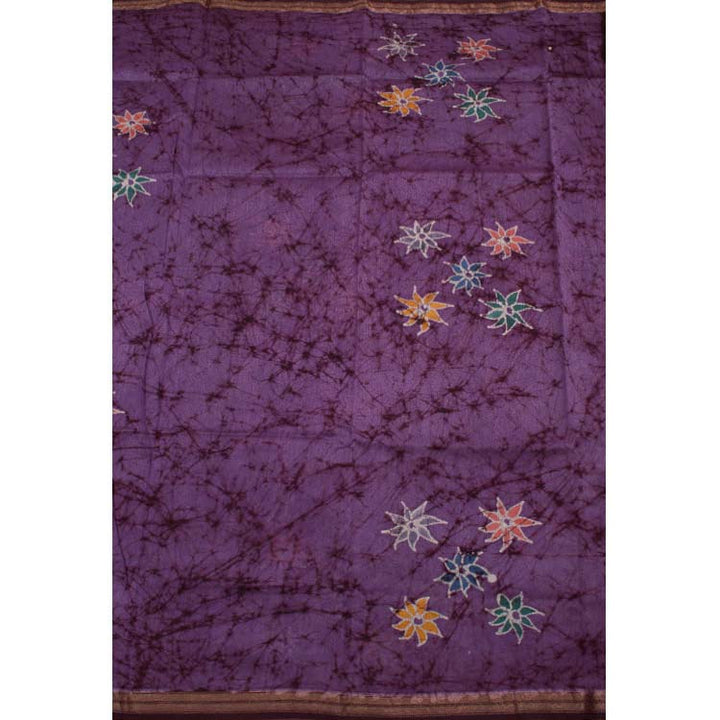 Batik Printed Silk Cotton Saree 10044703