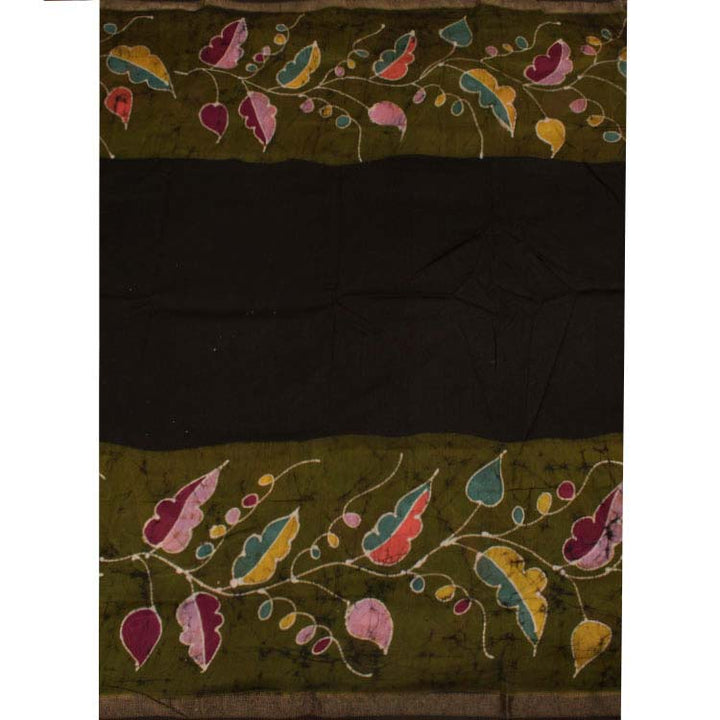Batik Printed Silk Cotton Saree 10044711