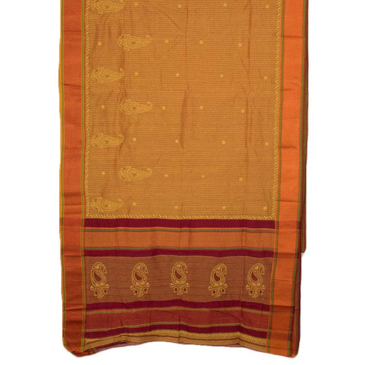 Chikankari Embroidered Maheshwari Silk Cotton Saree 10044796