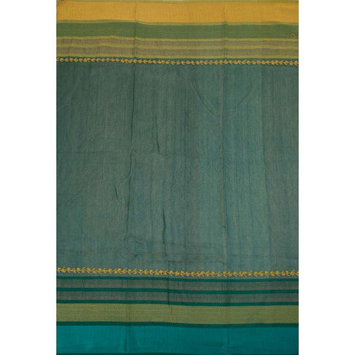 Chikankari Emrboidered Maheshwari Silk Cotton Saree 10044797