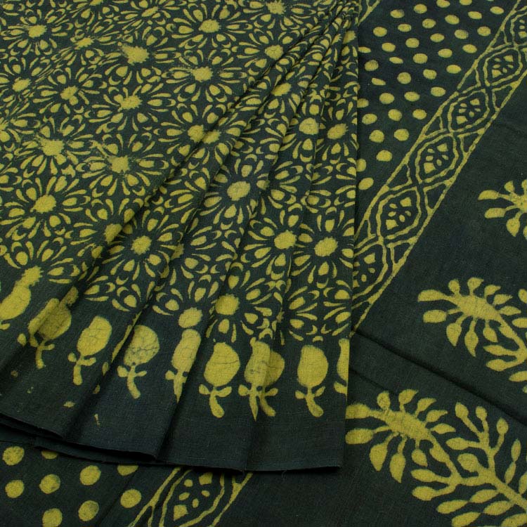 Hand Block Printed Cotton Saree 10045149
