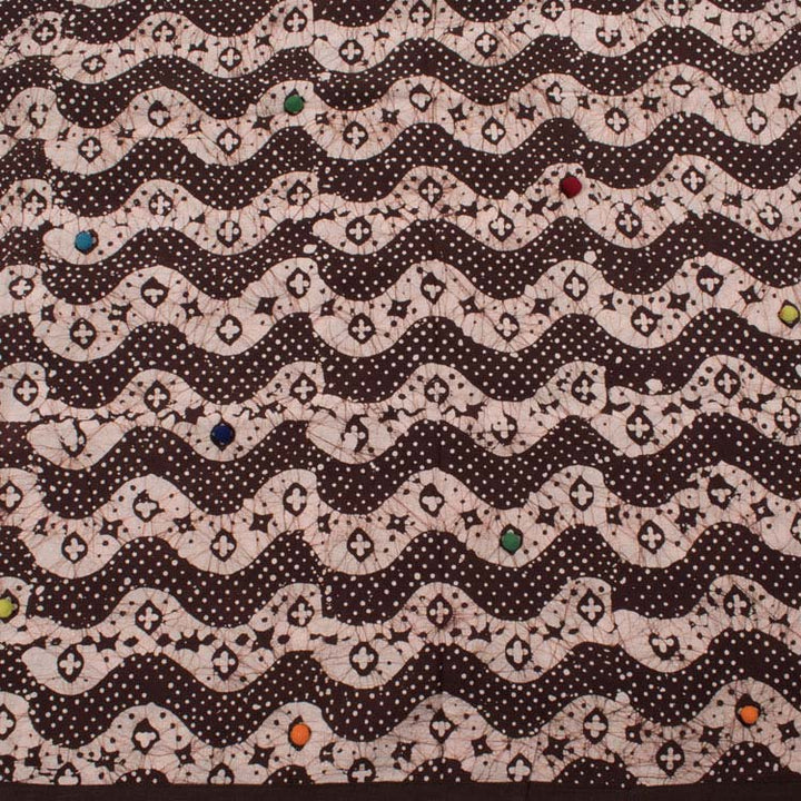 Batik Embroidered Cotton Saree 10047264
