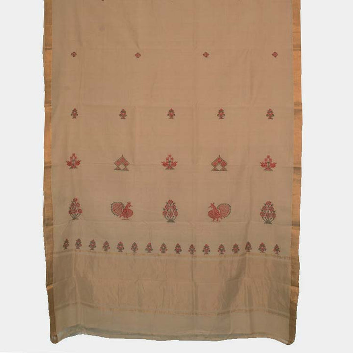 Hand Embroidered Cotton Saree 10047268