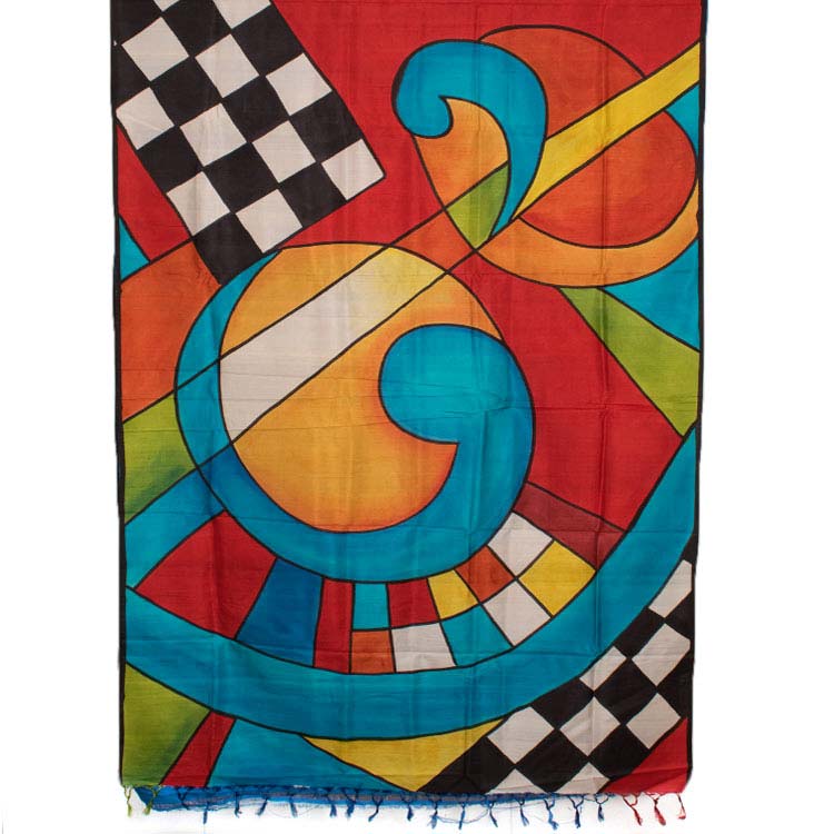 Hand Painted Tussar Silk Saree 10047380