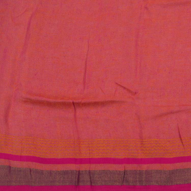 Hand Block Printed Linen Saree 10047425