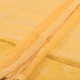 Chikankari Embroidered Cotton Salwar Suit Material 10023048