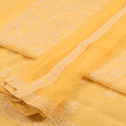 Chikankari Embroidered Cotton Salwar Suit Material 10023050