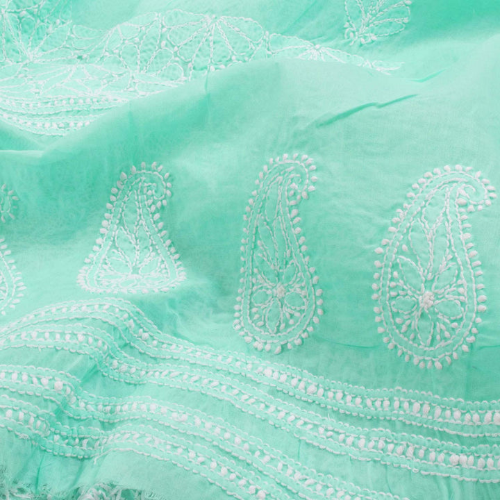 Chikankari Embroidered Cotton Salwar Suit Material 10023196