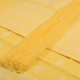 Chikankari Embroidered Cotton Salwar Suit Material 10023201