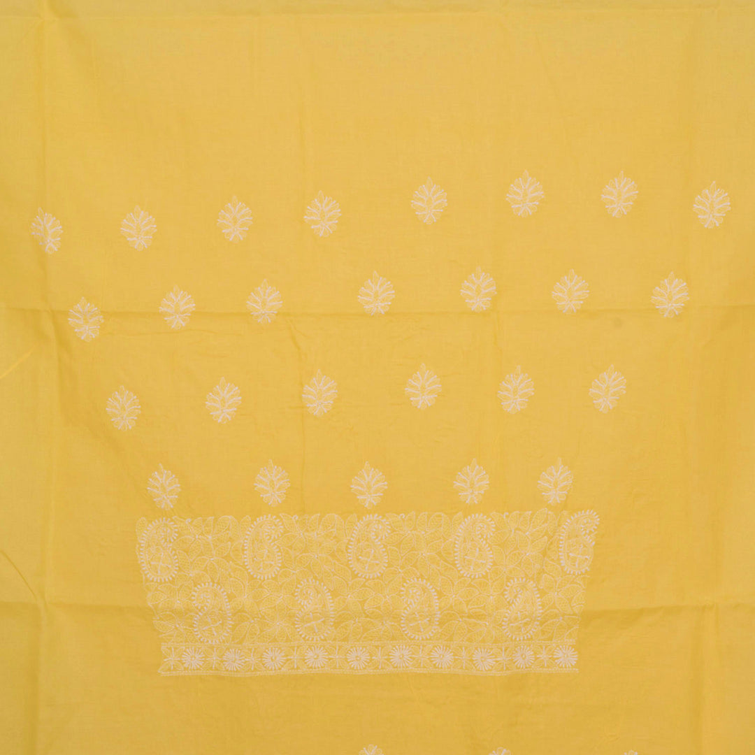 Chikankari Embroidered Cotton Salwar Suit Material 10023222