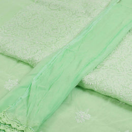 Chikankari Embroidered Cotton Salwar Suit Material 10023225