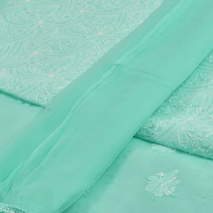 Chikankari Embroidered Cotton Salwar Suit Material 10028134