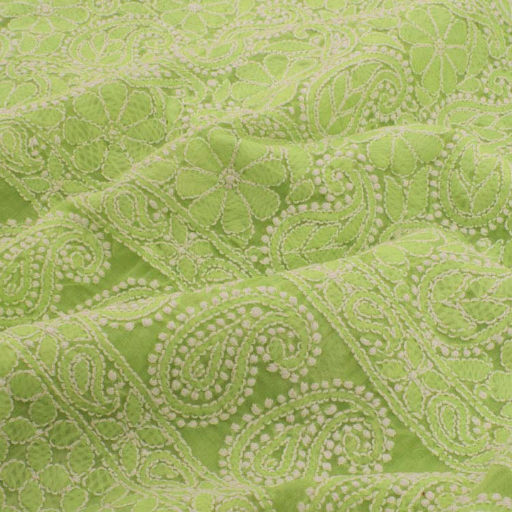 Chikankari Embroidered Cotton Salwar Suit Material 10038575