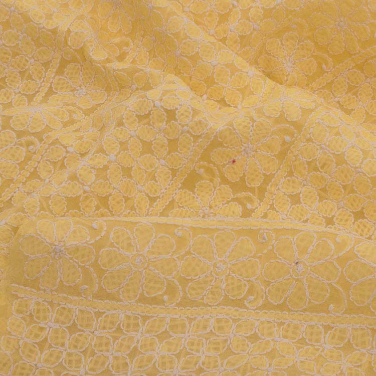 Chikankari Embroidered Cotton Salwar Suit Material 10038588