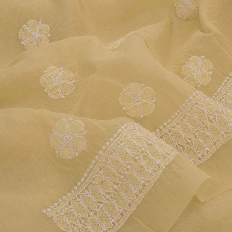Chikankari Embroidered Cotton Salwar Suit Material 10038589
