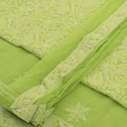 Chikankari Embroidered Cotton Salwar Suit Material 10038590