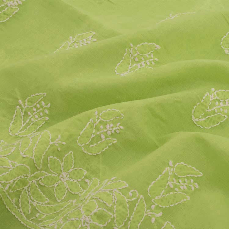 Chikankari Embroidered Cotton Salwar Suit Material 10038606