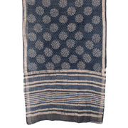 Bagru Printed Indigo Kota Cotton Saree 10030869