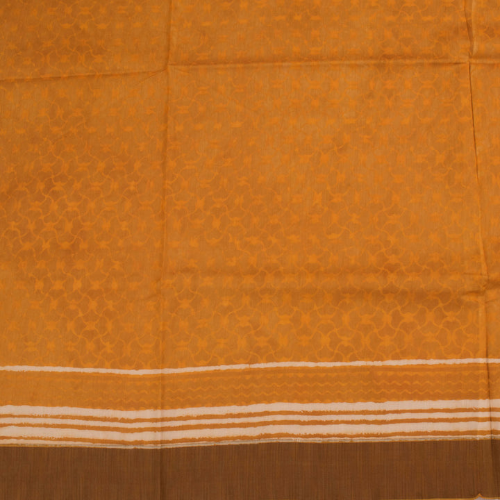 Dabu Printed Chanderi Silk Cotton Saree 10031458
