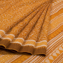 Dabu Printed Chanderi Silk Cotton Saree 10031461