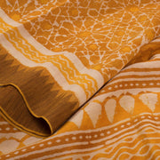 Dabu Printed Chanderi Silk Cotton Saree 10031461