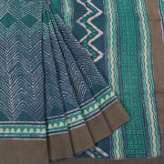 Dabu Printed Chanderi Silk Cotton Saree 10031475