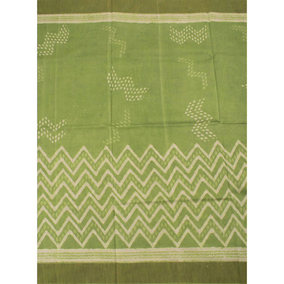 Dabu Printed Chanderi Silk Cotton Saree 10031479