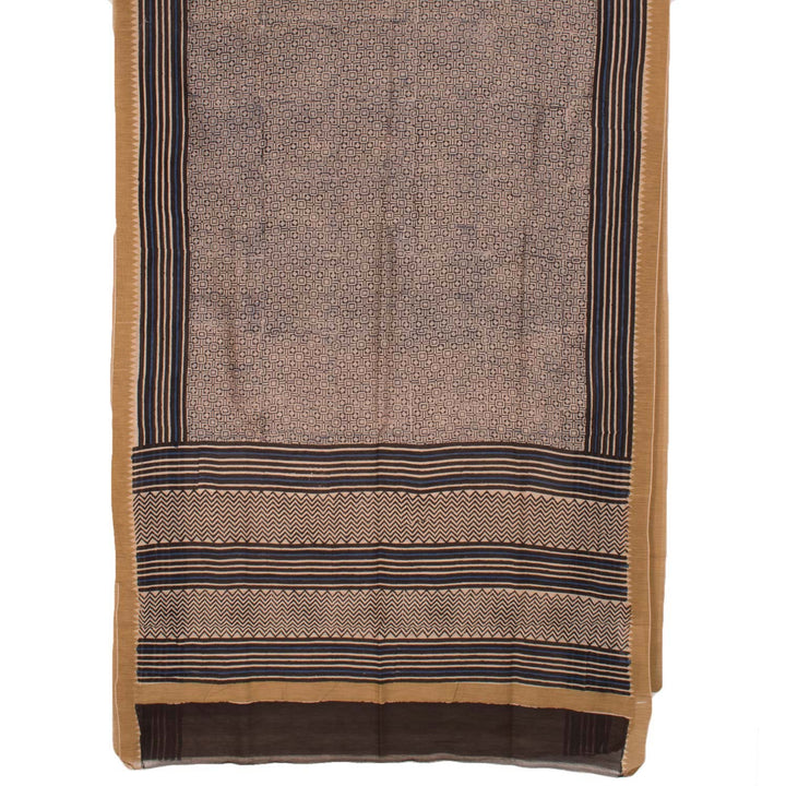 Dabu Printed Chanderi Silk Cotton Saree 10031490