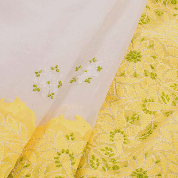 Chikankari Embroidered Cotton Saree 10038744