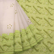Chikankari Embroidered Cotton Saree 10038747