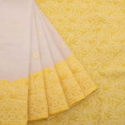 Chikankari Embroidered Cotton Saree 10038751