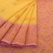 Chikankari Embroidered Cotton Saree 10038752