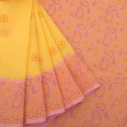 Chikankari Embroidered Cotton Saree 10038752