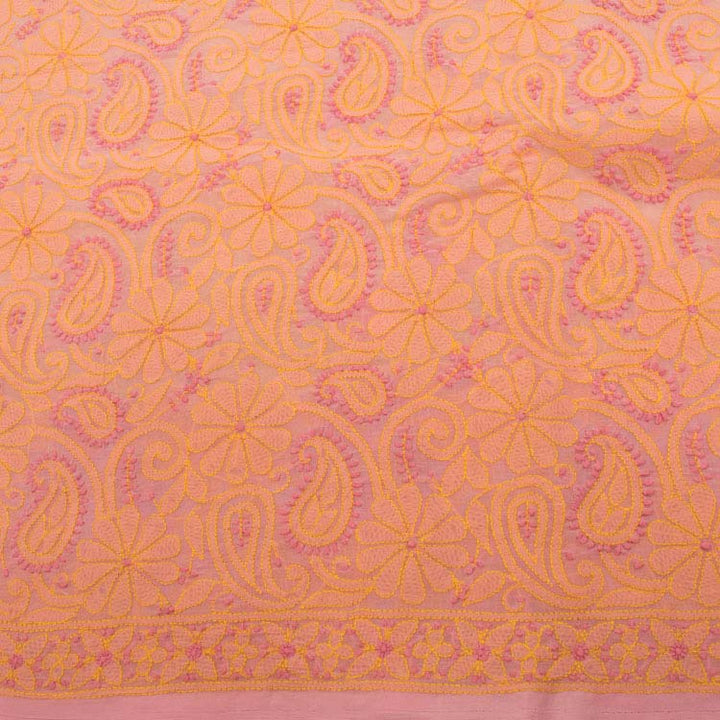 Chikankari Embroidered Cotton Saree 10038752