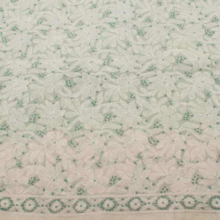 Chikankari Embroidered Cotton Saree 10038761
