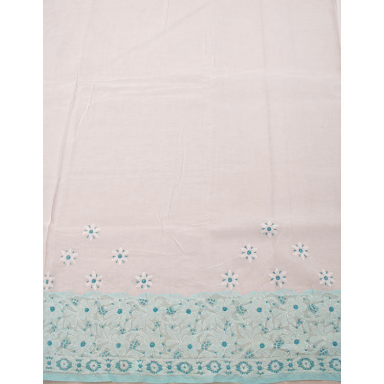 Chikankari Embroidered Cotton Saree 10038762