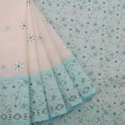 Chikankari Embroidered Cotton Saree 10038762