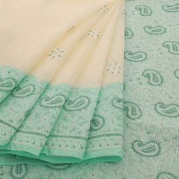 Chikankari Embroidered Cotton Saree 10038763
