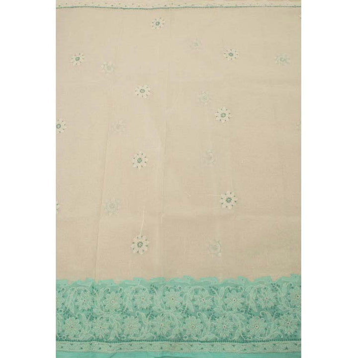 Chikankari Embroidered Cotton Saree 10038773