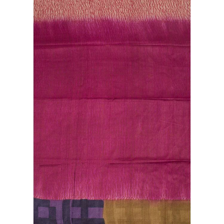 Hand Block Printed Tussar Silk Saree 10052458
