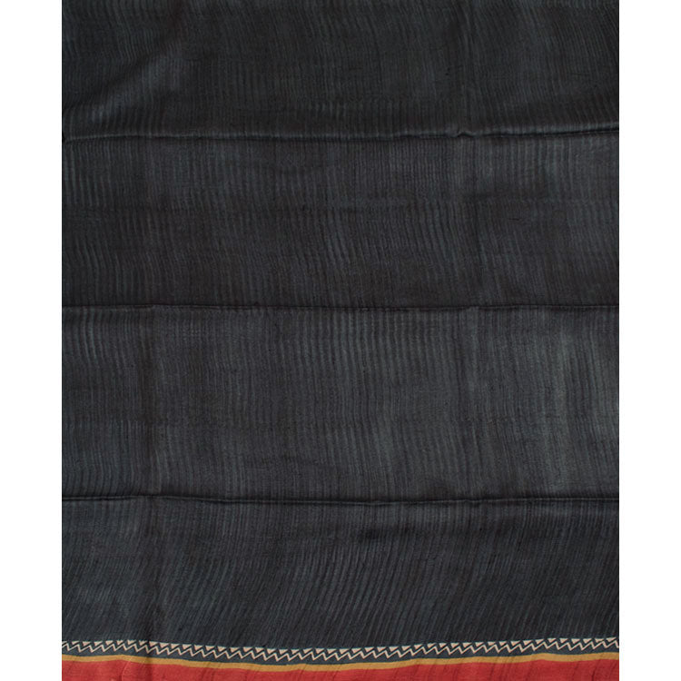 Hand Block Printed Tussar Silk Saree 10052469