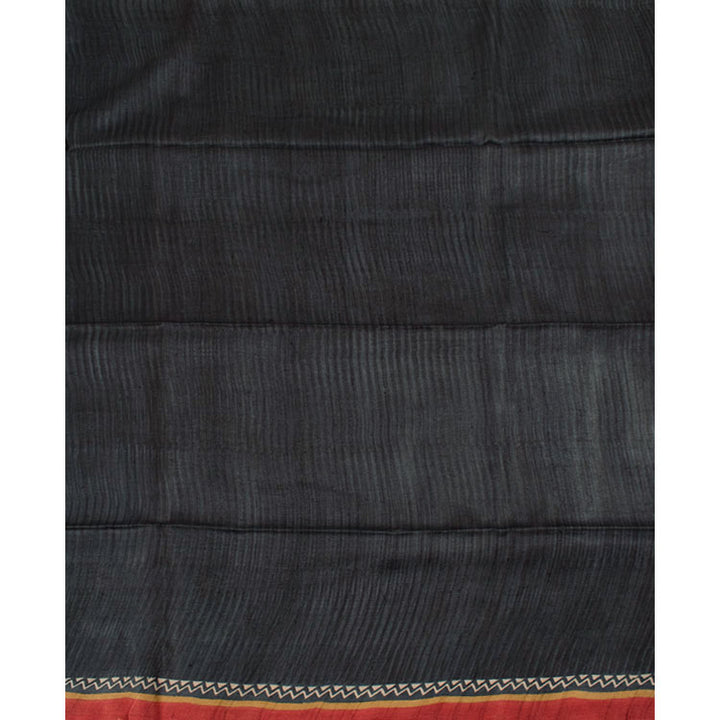Hand Block Printed Tussar Silk Saree 10052469